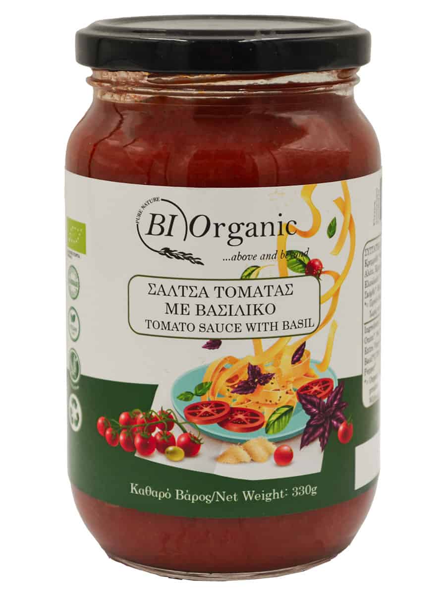 ΣΑΛΤΣΑ-ΜΕ-ΒΑΣΙΛΙΚΟ Σάλτσα Ντομάτας Με Βασιλικό ΒΙΟ 330ΓΡ. - Image 1