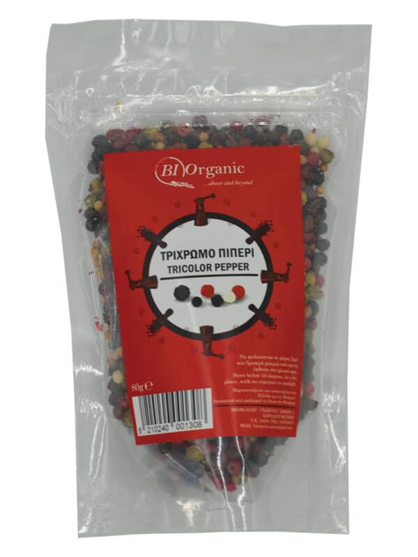 Πιπέρι Τρίχρωμο Ολόκληρο 80γρ.