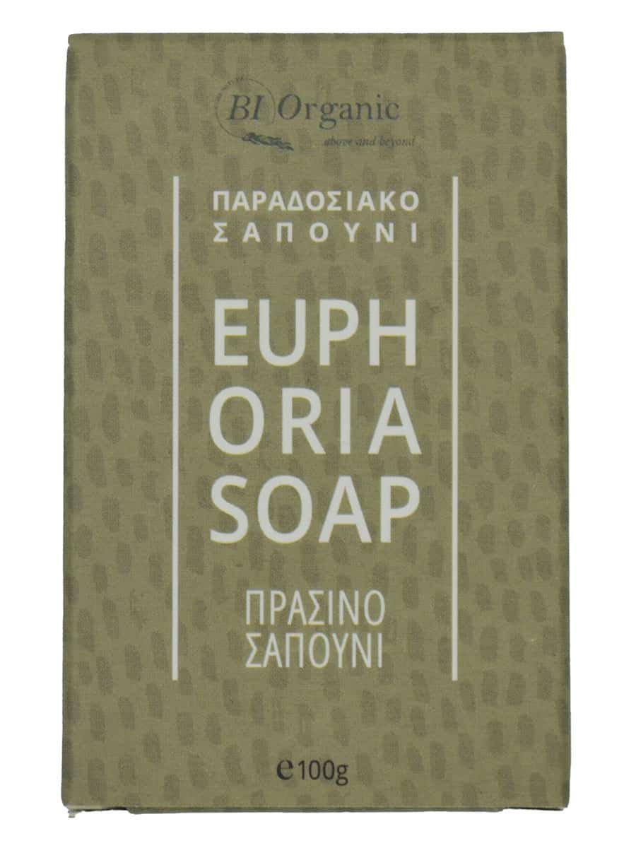 ΠΡΑΣΙΝΟ-ΣΑΠΟΥΝΙ Σαπούνι Παραδοσιακό Euphoria Πράσινο 100gr - Image 1
