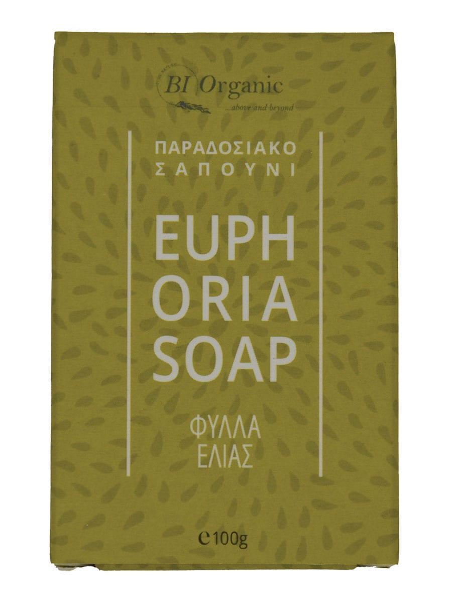 ΦΥΛΛΑ-ΕΛΙΑΣ Σαπούνι Παραδοσιακό Euphoria Φύλλα Ελιάς 100gr - Image 1