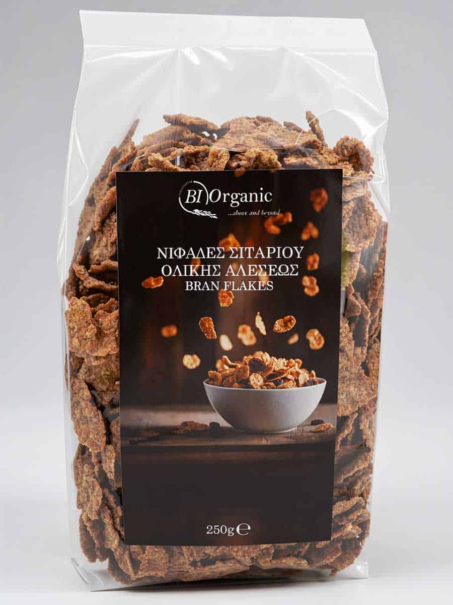 BRAN-FLAKES Νιφάδες Σιταριού Ολικής Άλεσης (Bran Flakes) 250γρ. - Image 1